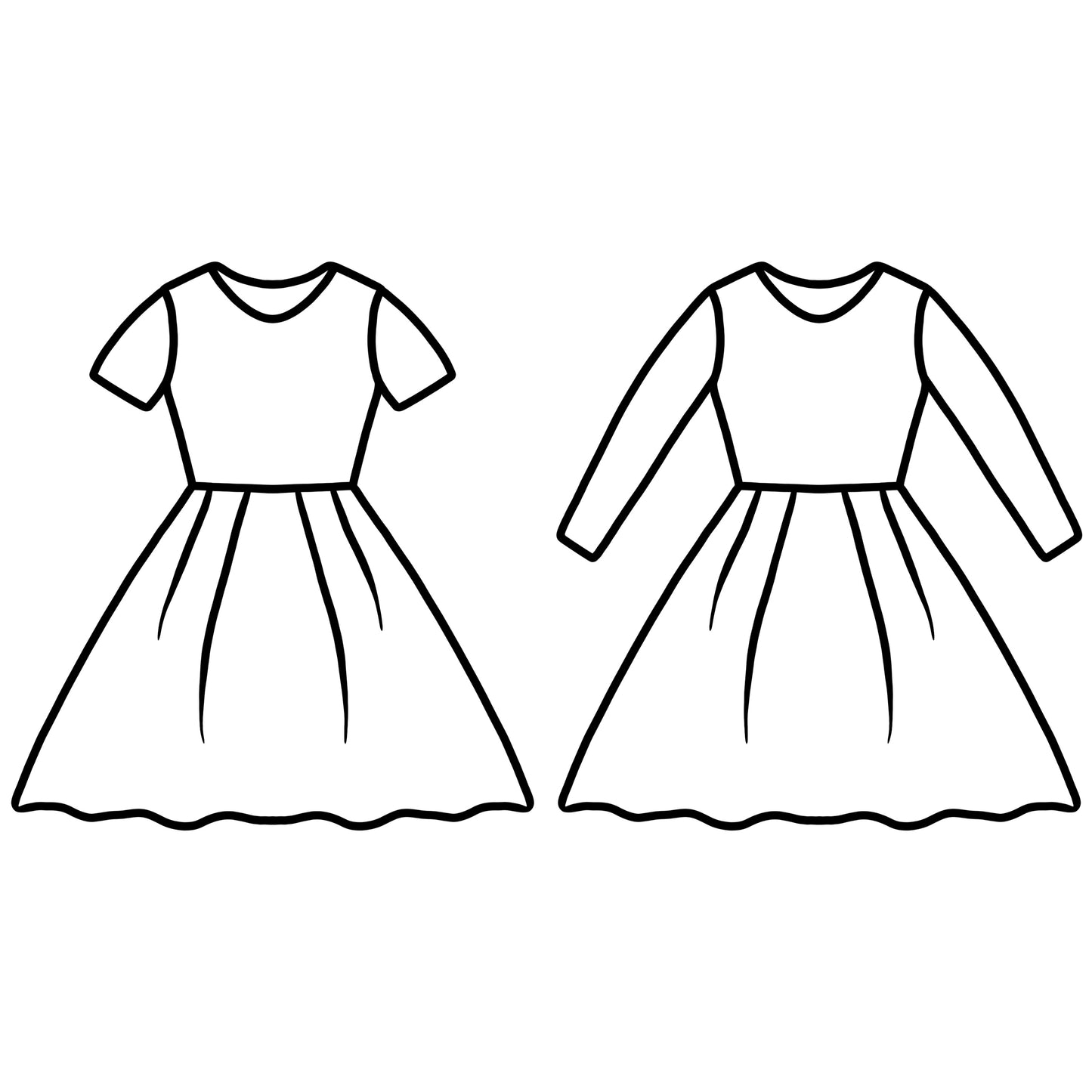 Adult Fitted Sleeve Dress