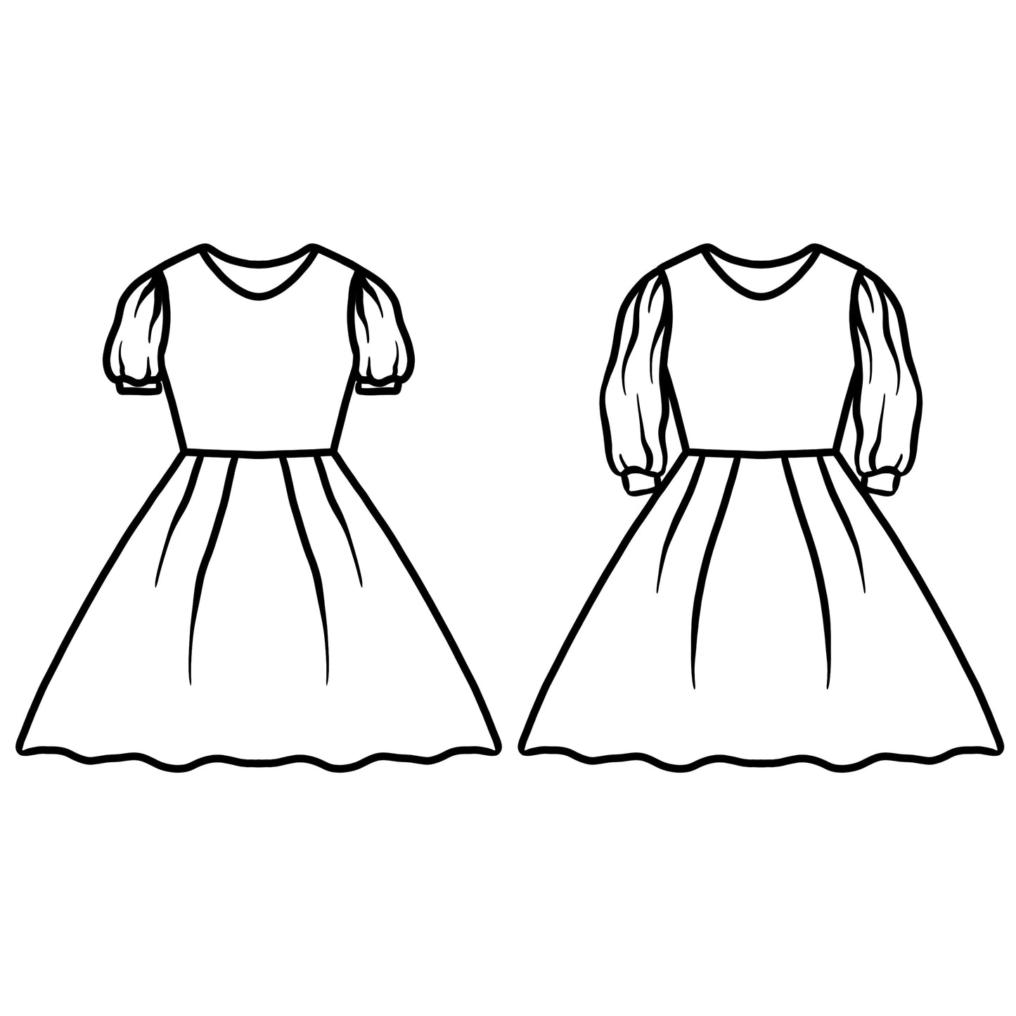 Adult Puff Sleeve Dress